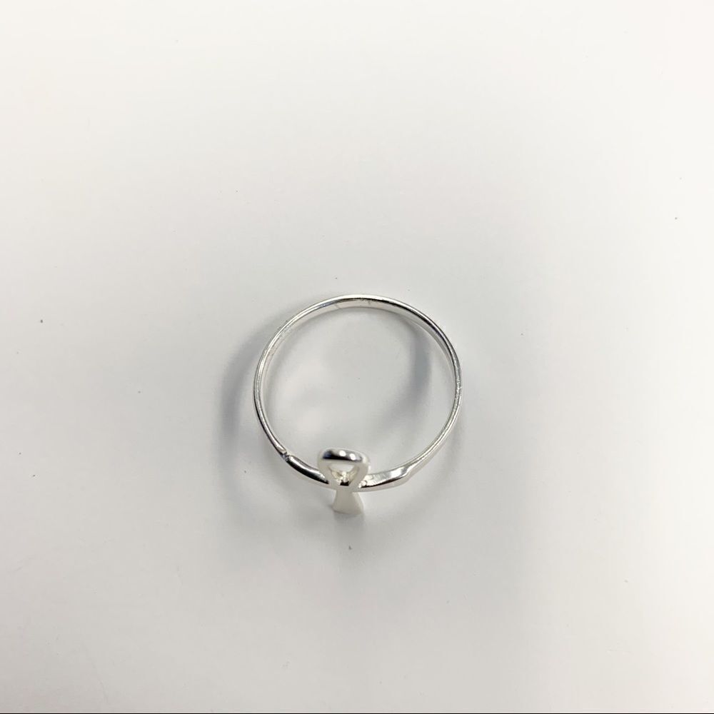 925 Sterling Silver Ankh Cross Ring - Picture 14 of 15